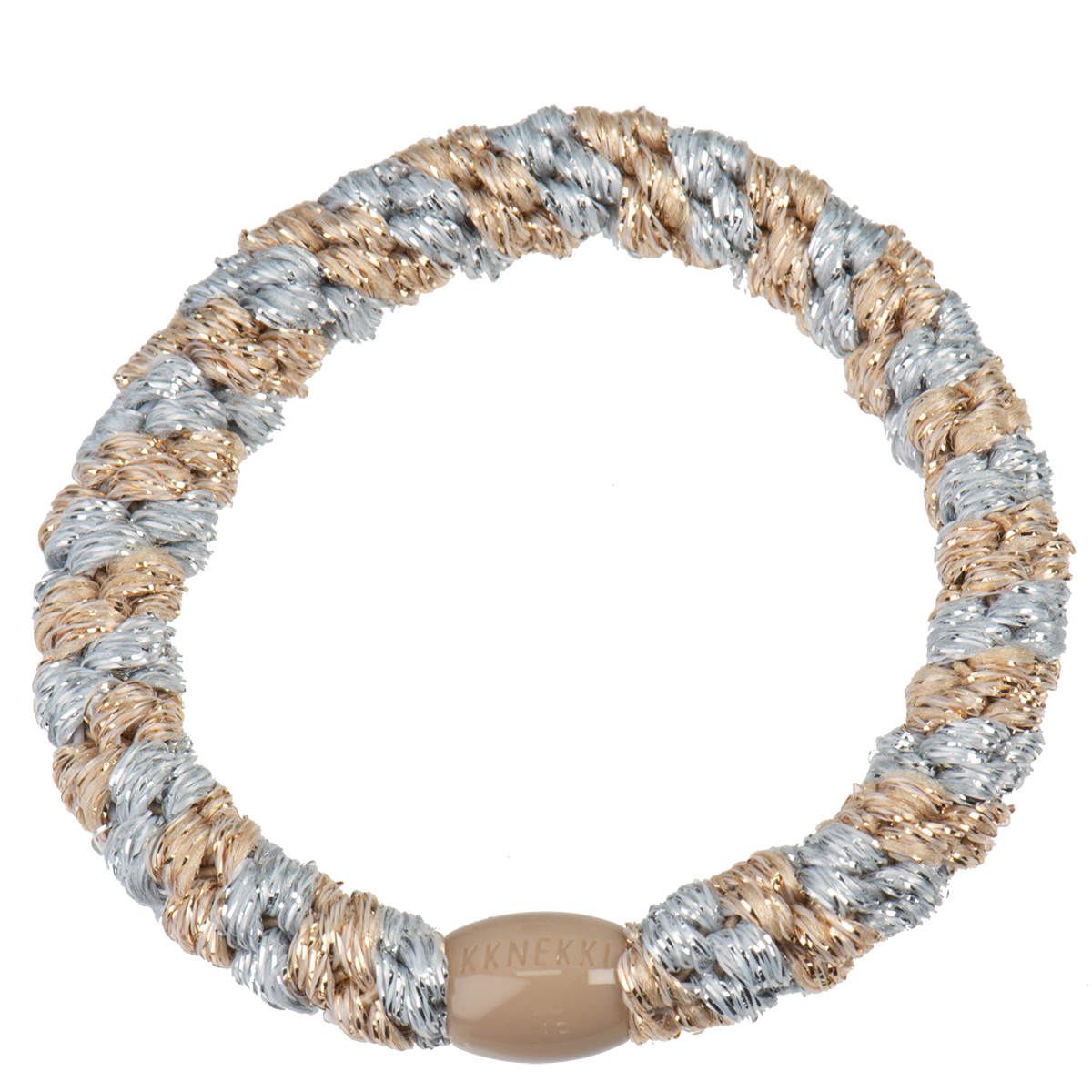 Silver Beige Glitter Stripe